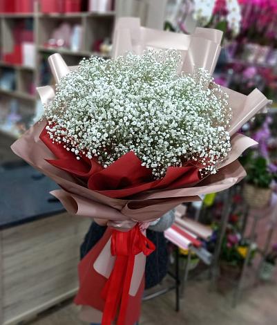 Букет цветов из: Гипсофила в Октябрьский Иркутской области