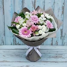 Букет цветов из:  Герберы, Альстромерии и Хризантемы #REPLACE_PRED# Октябрьский Иркутской области