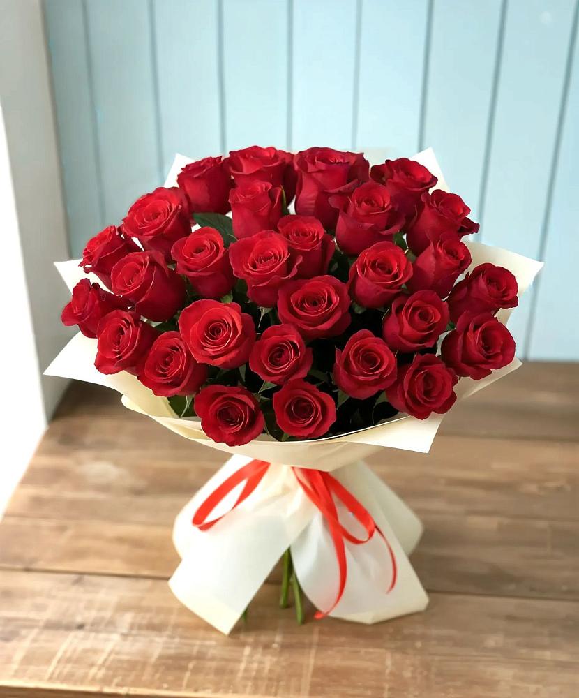 Букет 29 Красных роз в Октябрьский Иркутской области