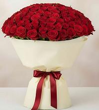 Букет 101 Красная роза Милано в Октябрьский Иркутской области