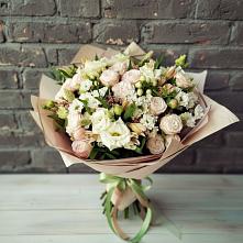 Букет цветов из:  Альстромерии, Розы и Хризантемы в Октябрьский Иркутской области