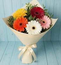 Букет цветов из:  Герберы в Октябрьский Иркутской области
