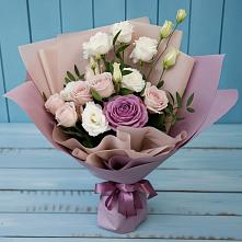 Букет цветов из:  Розы и Лизиантусы #REPLACE_PRED# Октябрьский Иркутской области
