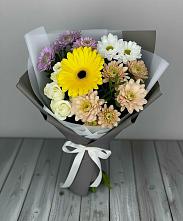 Букет цветов из:  Розы, Герберы и Хризантемы #REPLACE_PRED# Октябрьский Иркутской области