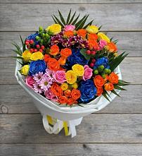 Букет цветов из:  Розы и Хризантемы в Октябрьский Иркутской области