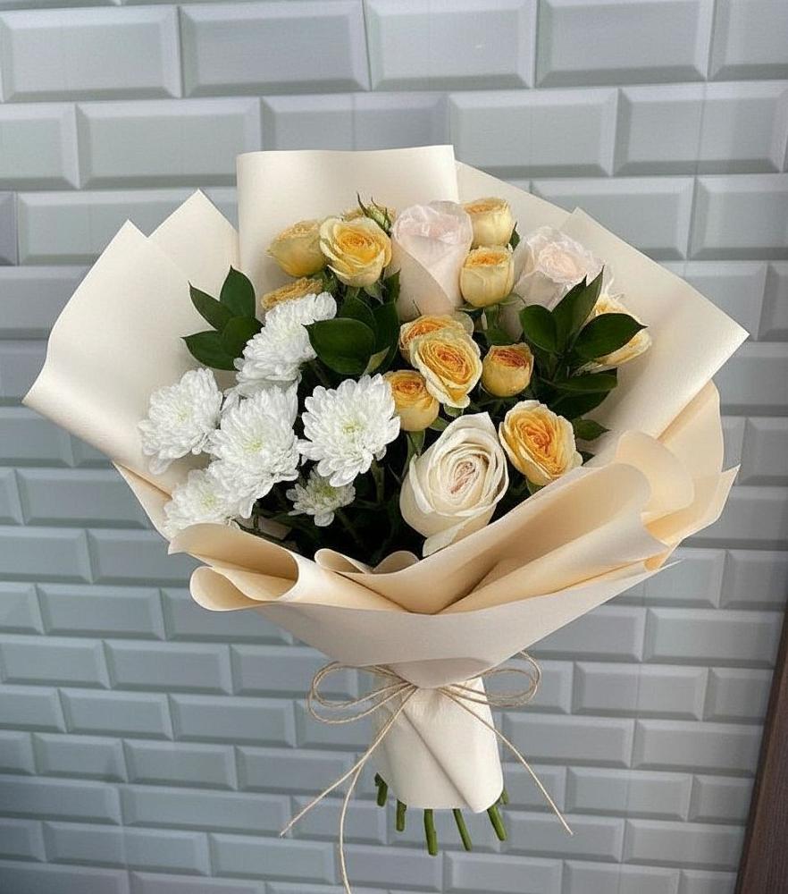 Букет цветов из: Розы и Хризантемы в Октябрьский Иркутской области