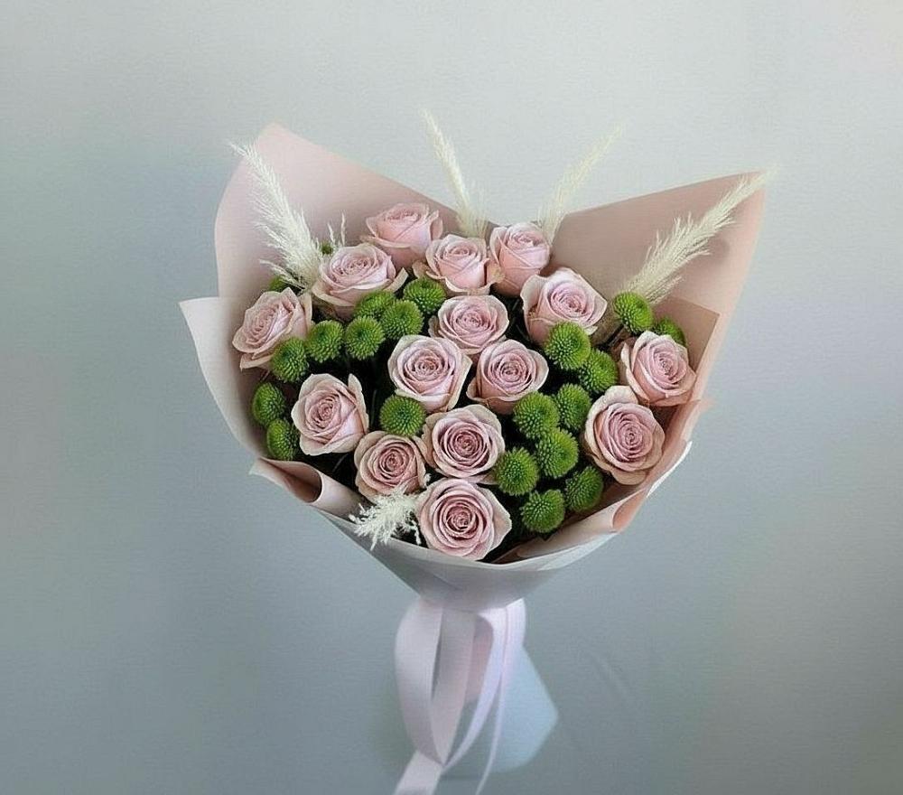 Букет цветов из: Розы и Хризантемы в Октябрьский Иркутской области