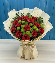 Букет цветов из:  Розы и Хризантемы в Октябрьский Иркутской области