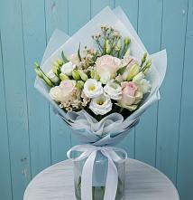 Букет цветов из:  Розы и Лизиантусы в Октябрьский Иркутской области