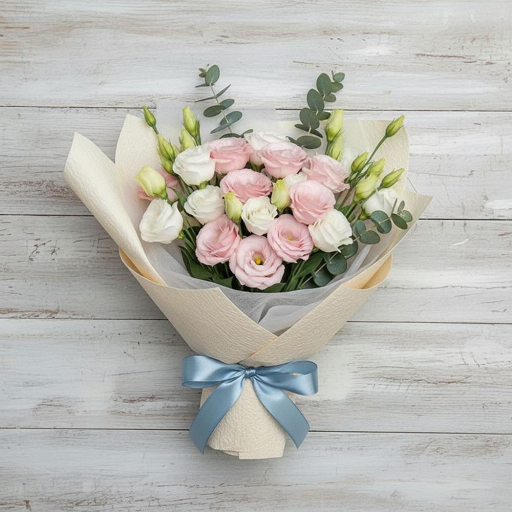 Букет цветов из: Лизиантусы в Октябрьский Иркутской области